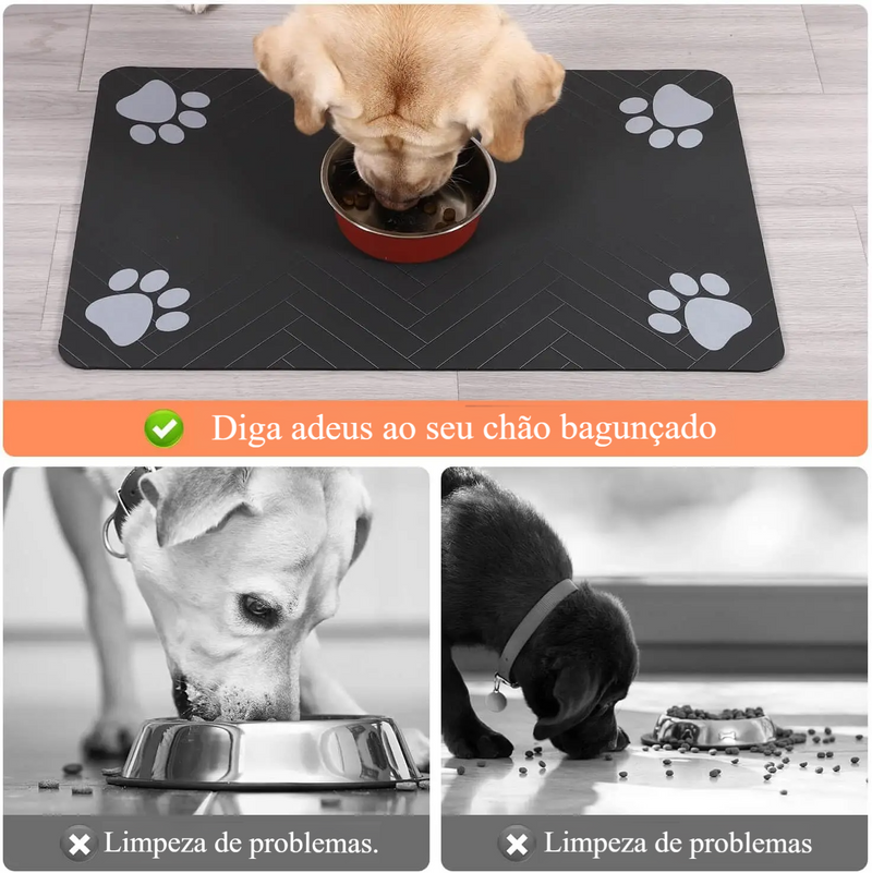 Tapete Absorvente para Alimentação de Pets – Antiderrapante e Impermeável 🐶🐱